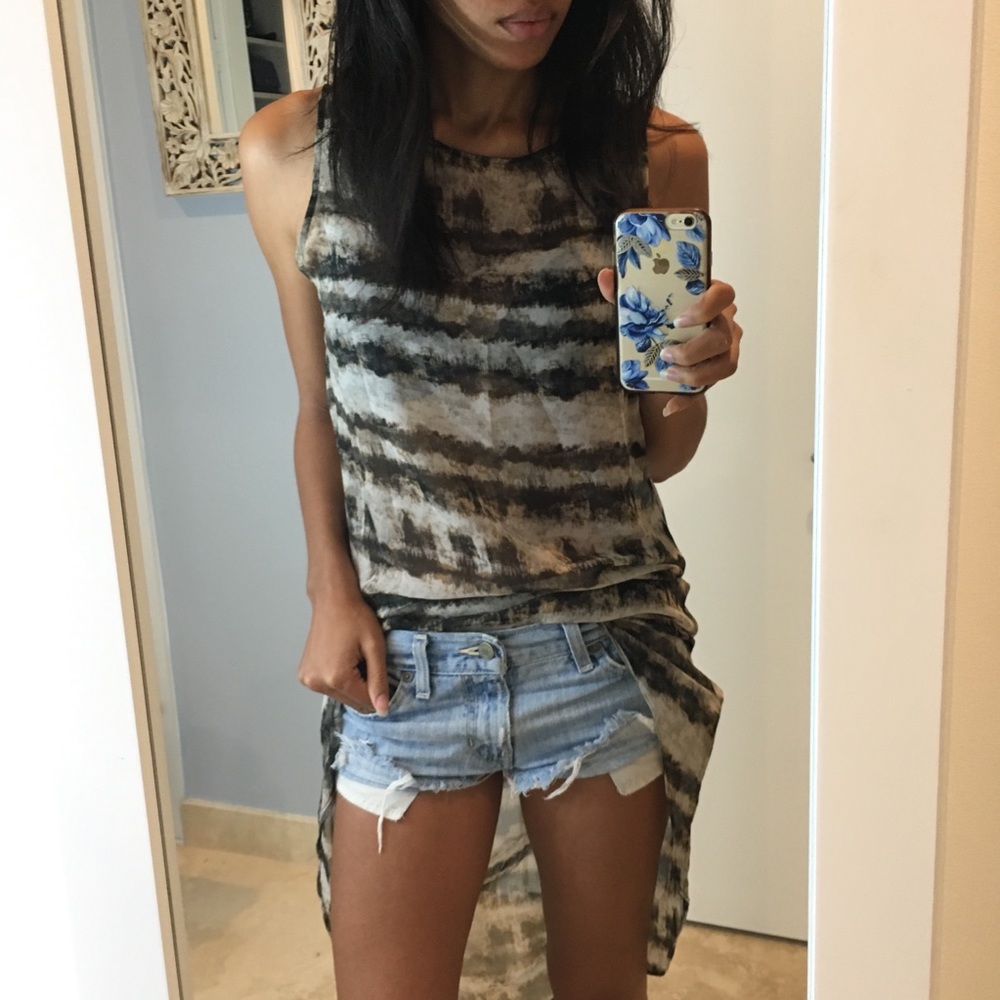 Zara high/low chiffon dress